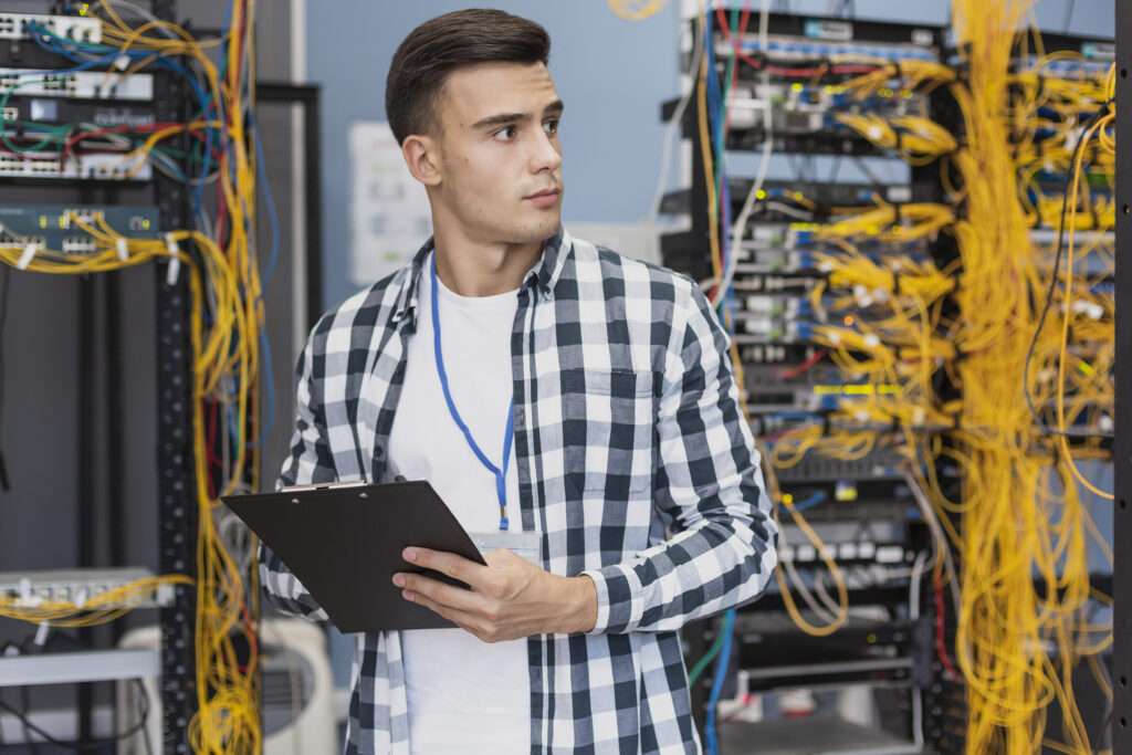 young-engineer-server-room